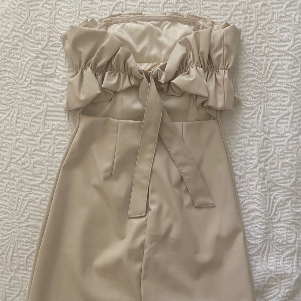 Do+Be Statement Maker Strapless Faux Leather Dress - image 2